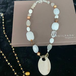 Beautiful Silpada Silver,Stone Statement Necklace